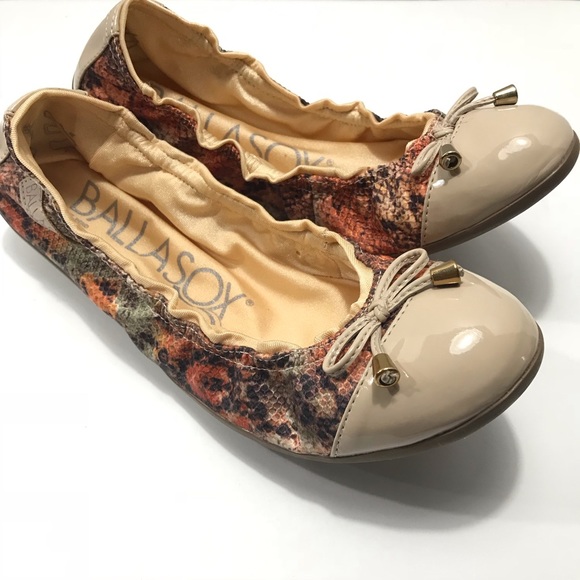 BALLASOX by Corso Como Foldable Orange Python Flat - Picture 1 of 6